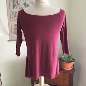 Boatneck 3/4 Sleeve Tee